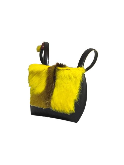unique shoulder bag. springbok leather. handmade in geneva. exceptional leather goods.   