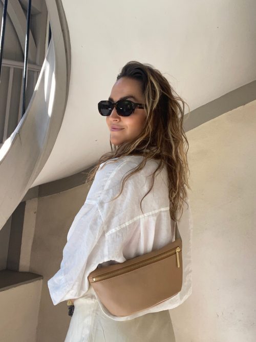banana bag handmade in Geneva with eco-responsible leathers.