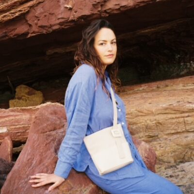 small, practical shoulder bag. for everyday use. quality leather. strong and handmade in our workshop.artisan carouge.   