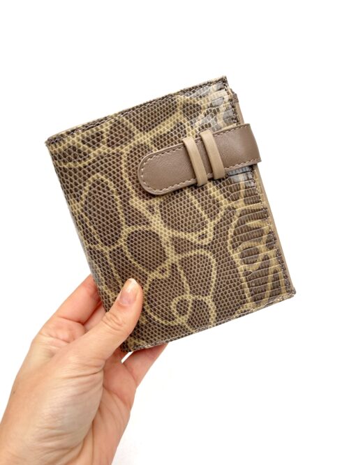 Beige double lezard wallet