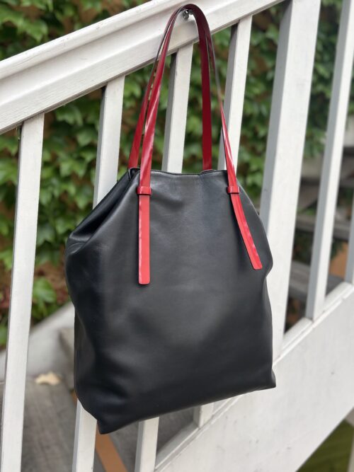 H24 leather tote bag